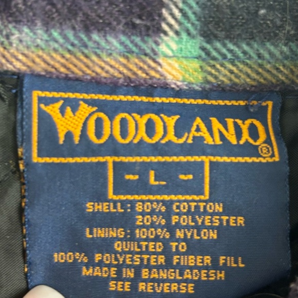 Woodland brand flannel, insulated, size men’s large - Picture 6 of 7